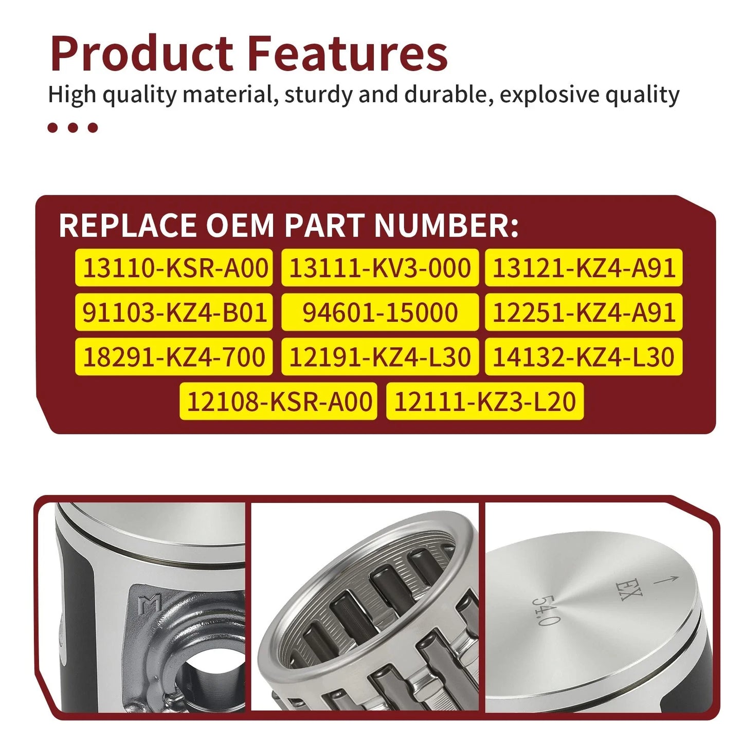 Top End Rubuild Kit 54mm STD B Piston for Honda CR125R (2003–2004)