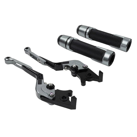 Extendable Brake Clutch Lever Grip Set for Kawasaki Ninja 650R (2006-2011)