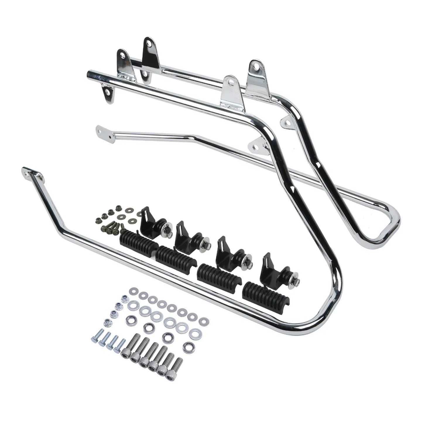 Saddlebag Conversion Brackets with Hardware for Harley Softail