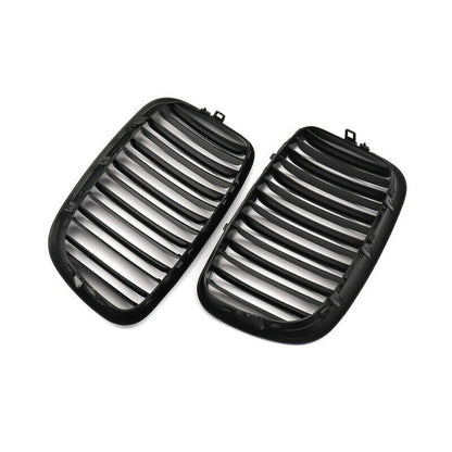 Gloss Black Front Kidney Grill for BMW X5 X6 (2007–2013)