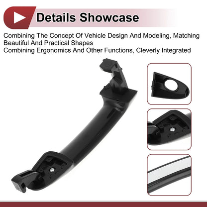 Door Handle Grip for Hyundai Santa Fe (2013–2018) No. 826512B010 Black Silver Tone