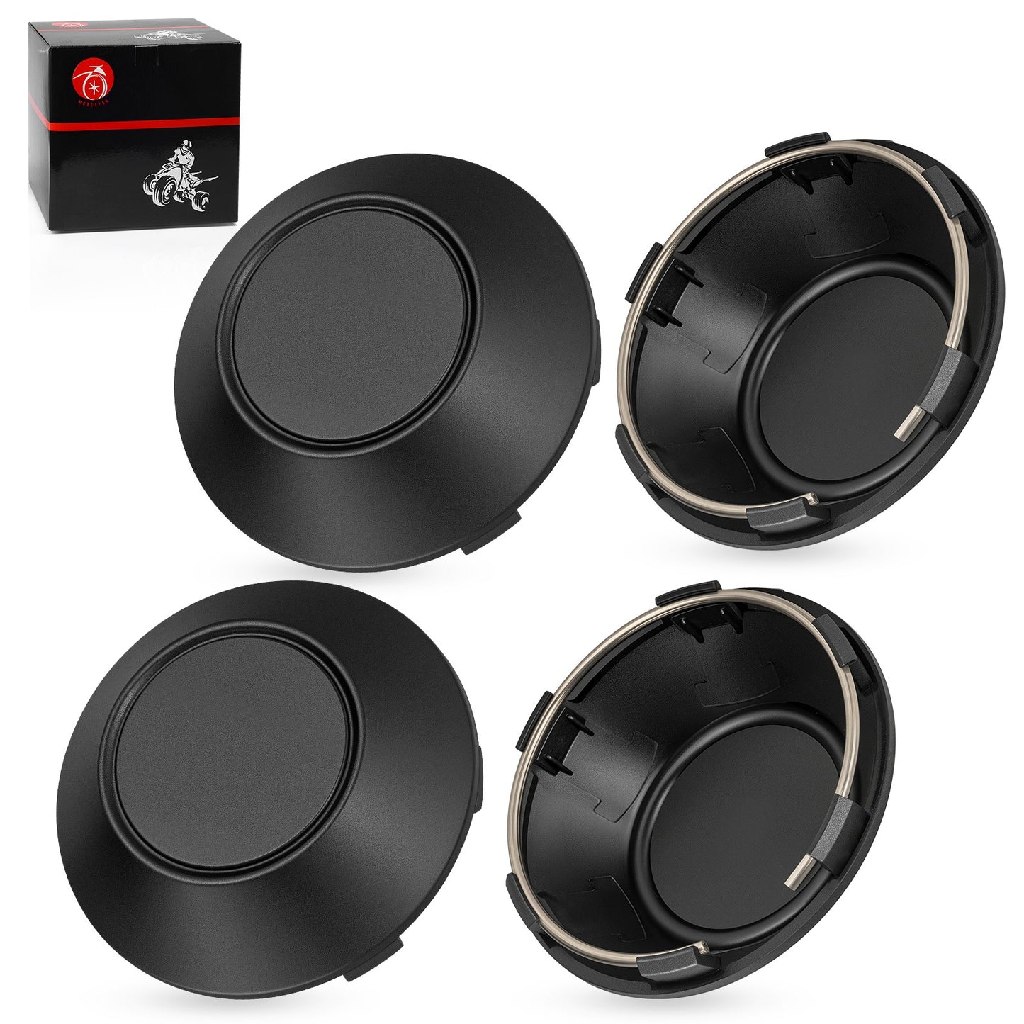 Set of 4 Center Hub Wheel Caps for Polaris RZR Turbo XP S (2019–2020)