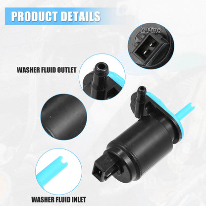 Windshield Washer Motor Pump with Grommet for Opel Agila (2000–2008) 90585762 1H6955651