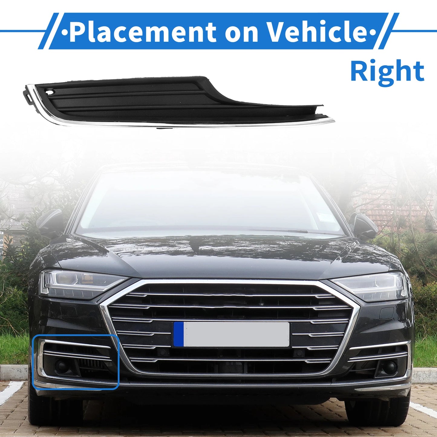 1 Pc Fog Light Grill for Volkswagen Golf (2013–2017) No. 5G0853666