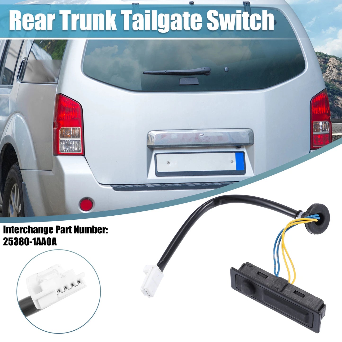 Trunk Release Tailgate Opening Switch for Nissan Murano (2009–2014) 25380-1AA0A