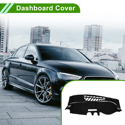 Dashboard Cover Mat for Audi A3 (2014–2020) Sun Protector Pad Black