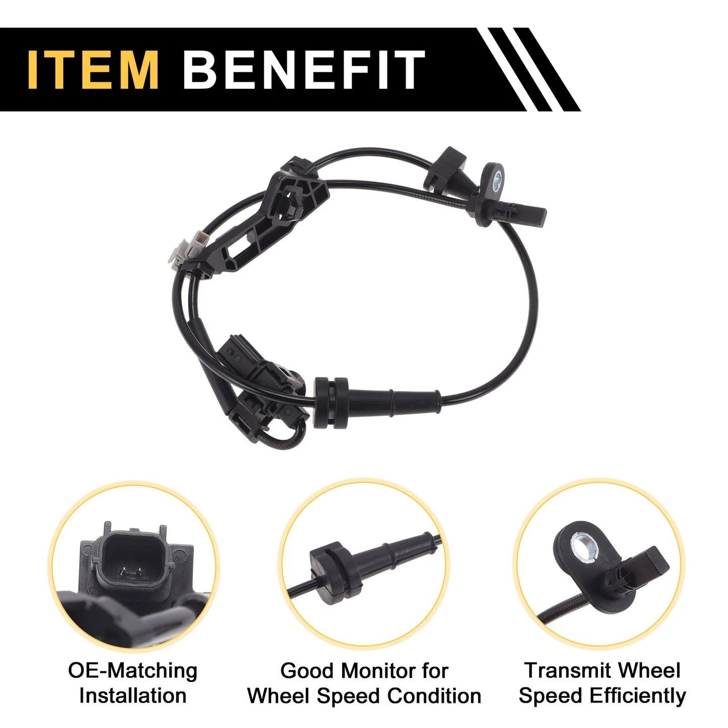 ABS Wheel Speed Sensor No. 57455TVAA01 for Honda Accord (2013–2017) 1Pc Left Front