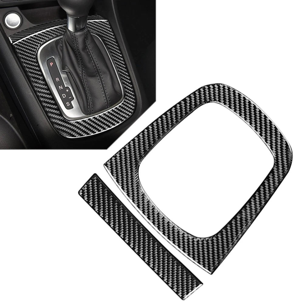 Carbon Fiber Console Air Vent Outlet Cover Trim for Audi A4 A5 Q5 (2009–2016)