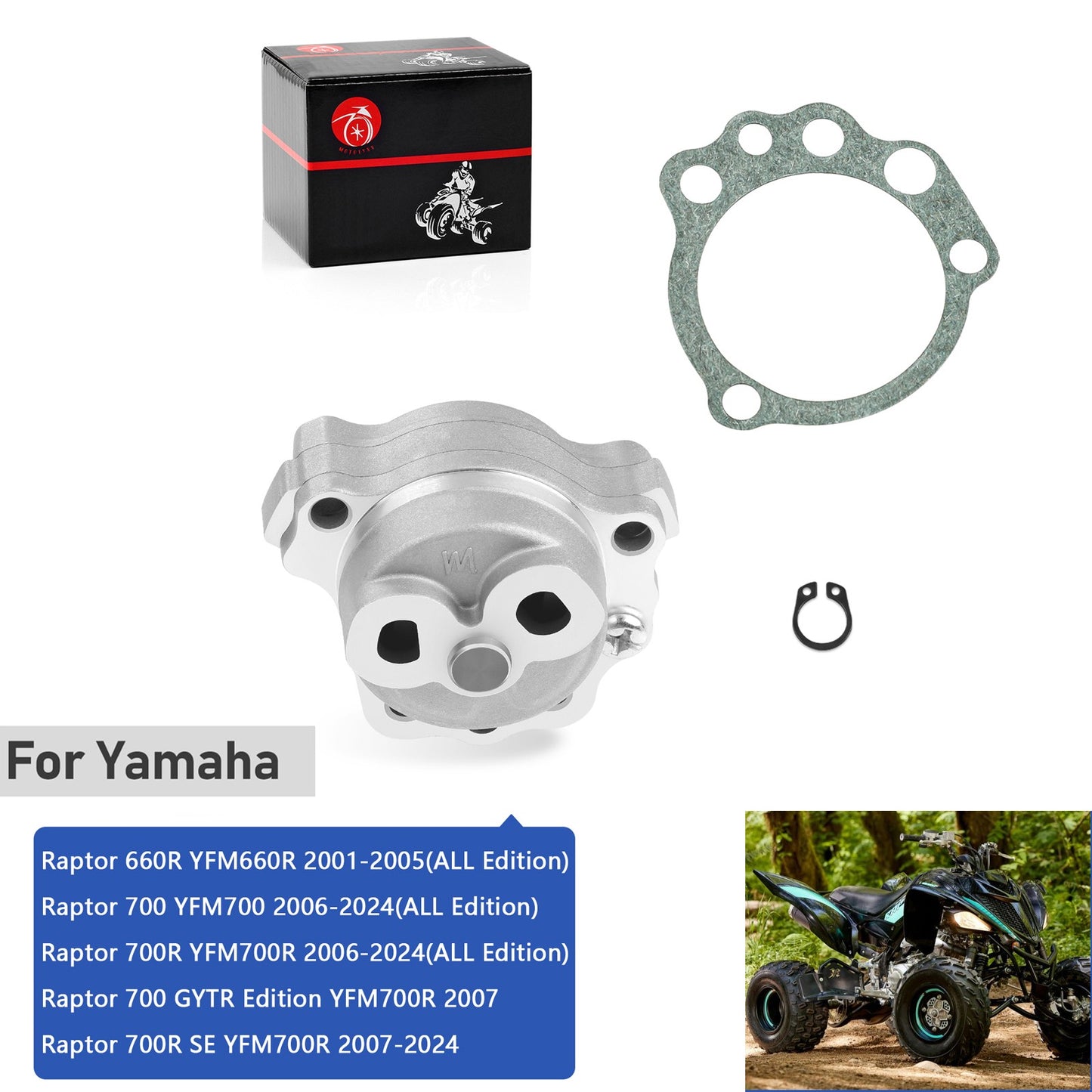 Oil Pump & Gasket for Yamaha Raptor 660R 700 700R (2001–2024)