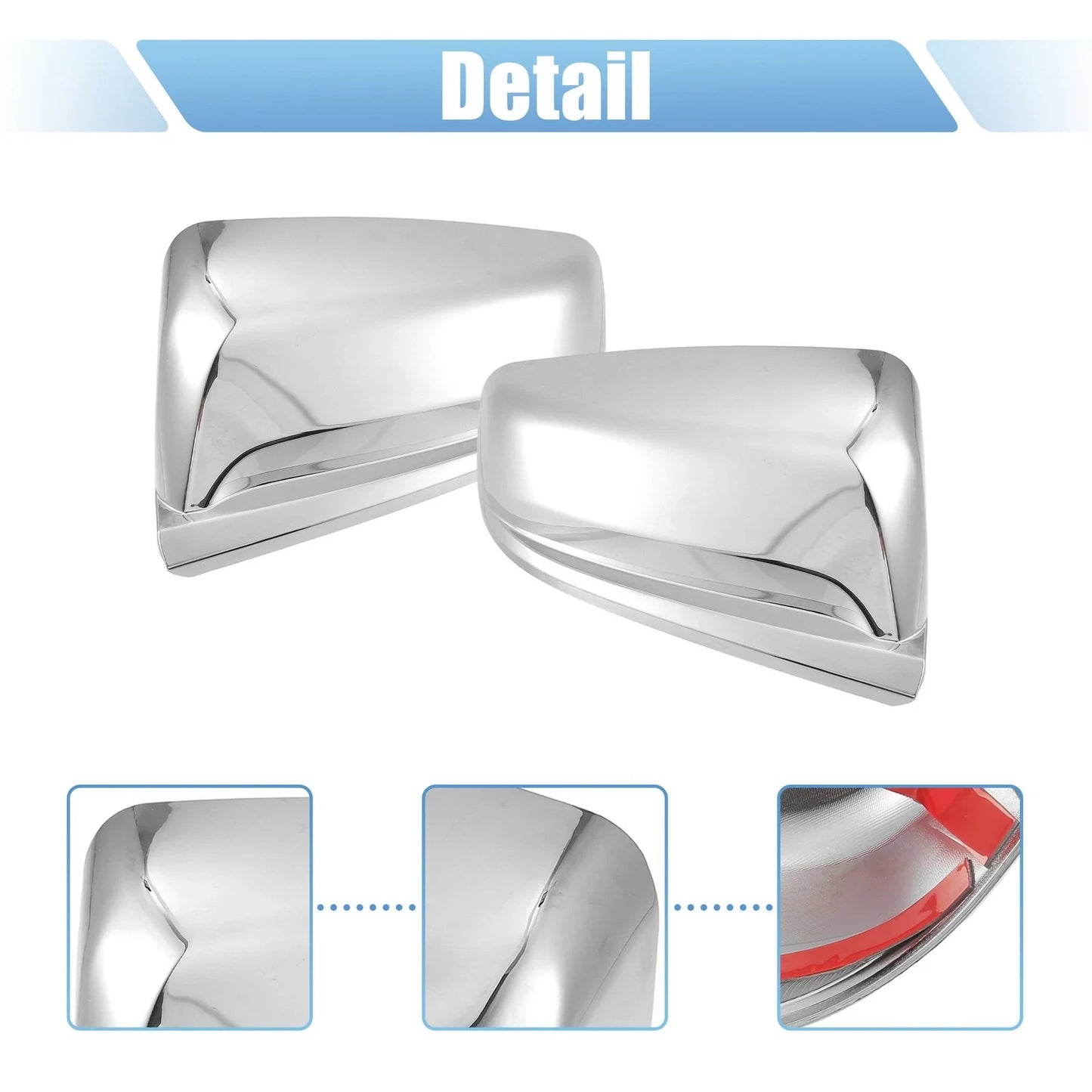Chrome Plated Top Half Mirror Covers for Chevrolet Malibu
