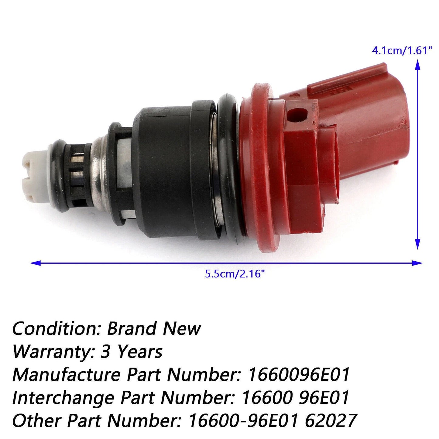 1PC Fuel Injector 1660096E01 for Infiniti I30 (1996–1999) & Nissan Maxima (1992–1999)