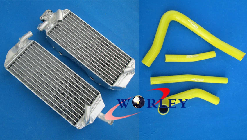Aluminum Radiator and Hose for Suzuki RM250 (1996–2000) Yellow