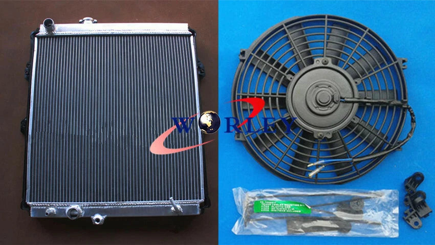 3-Row Aluminum Radiator & Fan for Hilux VZN167 (1997–2004)