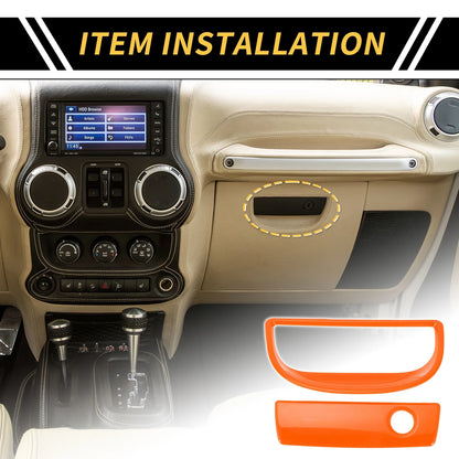 Glove Box Handle Switch Cover Trim for Jeep Wrangler JK (2007–2017) Orange
