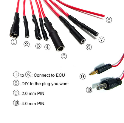 8-Way ECU Breakout Leads for Automotive Diagnostic Oscilloscope Cable