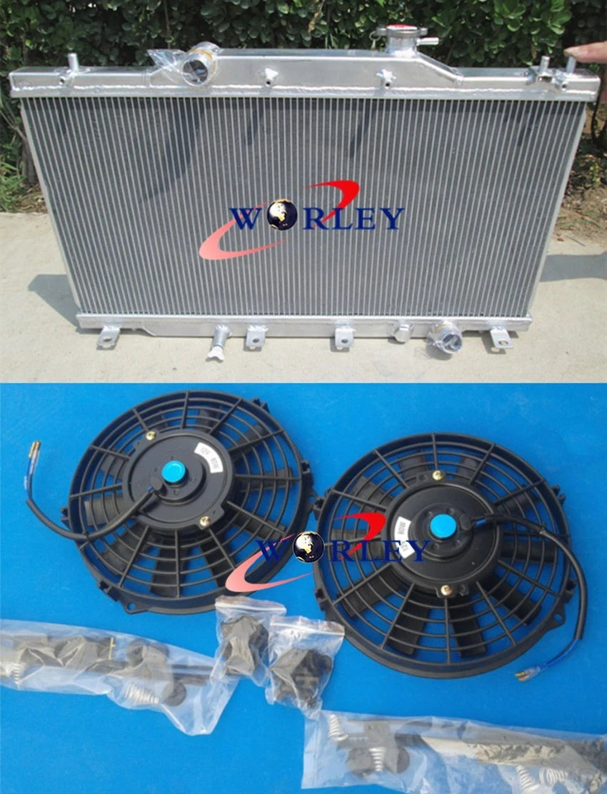 Full Aluminum Racing Radiator & Fans for Acura Integra RSX DC5 (2002–2006)