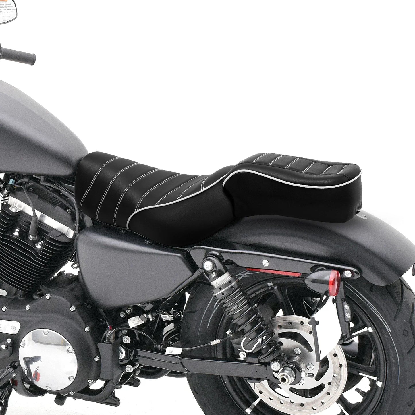 Driver & Passenger Seats for Harley Iron 883 XL883N (2016-2022) Black & White