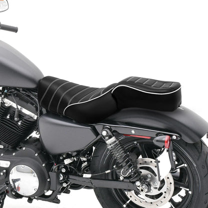Driver & Passenger Seats for Harley Iron 883 XL883N (2016-2022) Black & White