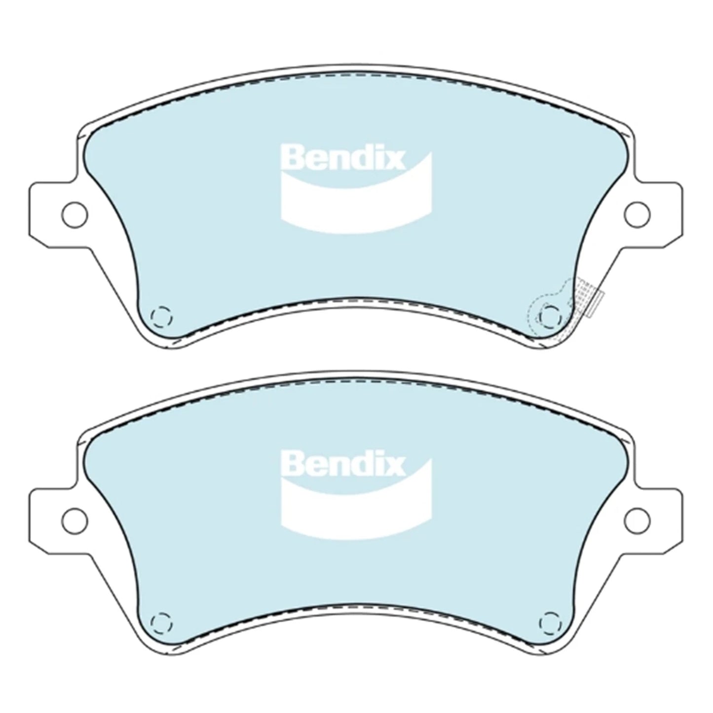 Set of 4 Bendix Front Disc Brake Pads for Toyota Corolla (2001–2006)