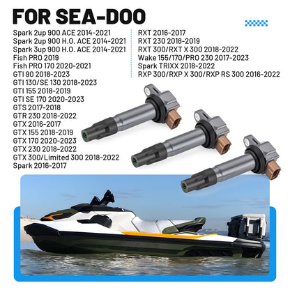 3X Ignition Coils for Sea-Doo GTR 230 GTX 155 170 230 300 GTI 90 130 155 SE GTS