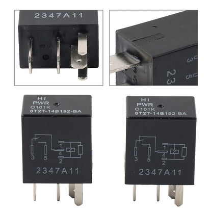2Pcs 12V DC 5 Pins Automotive Relay for Ford (Selected Vehicles) 8T2T-14B192-BA