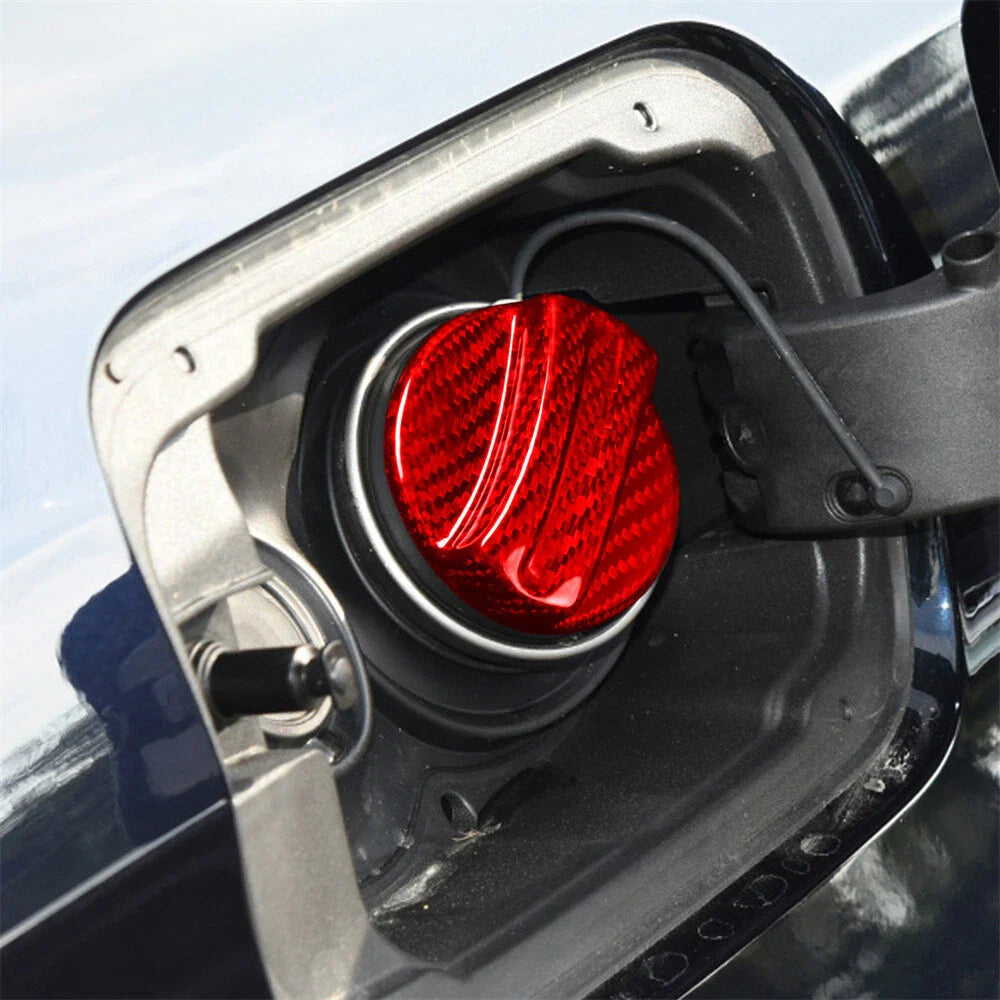 Carbon Fiber Red Gas Fuel Cap Cover for BMW 5 Series M5 (2011-2020)