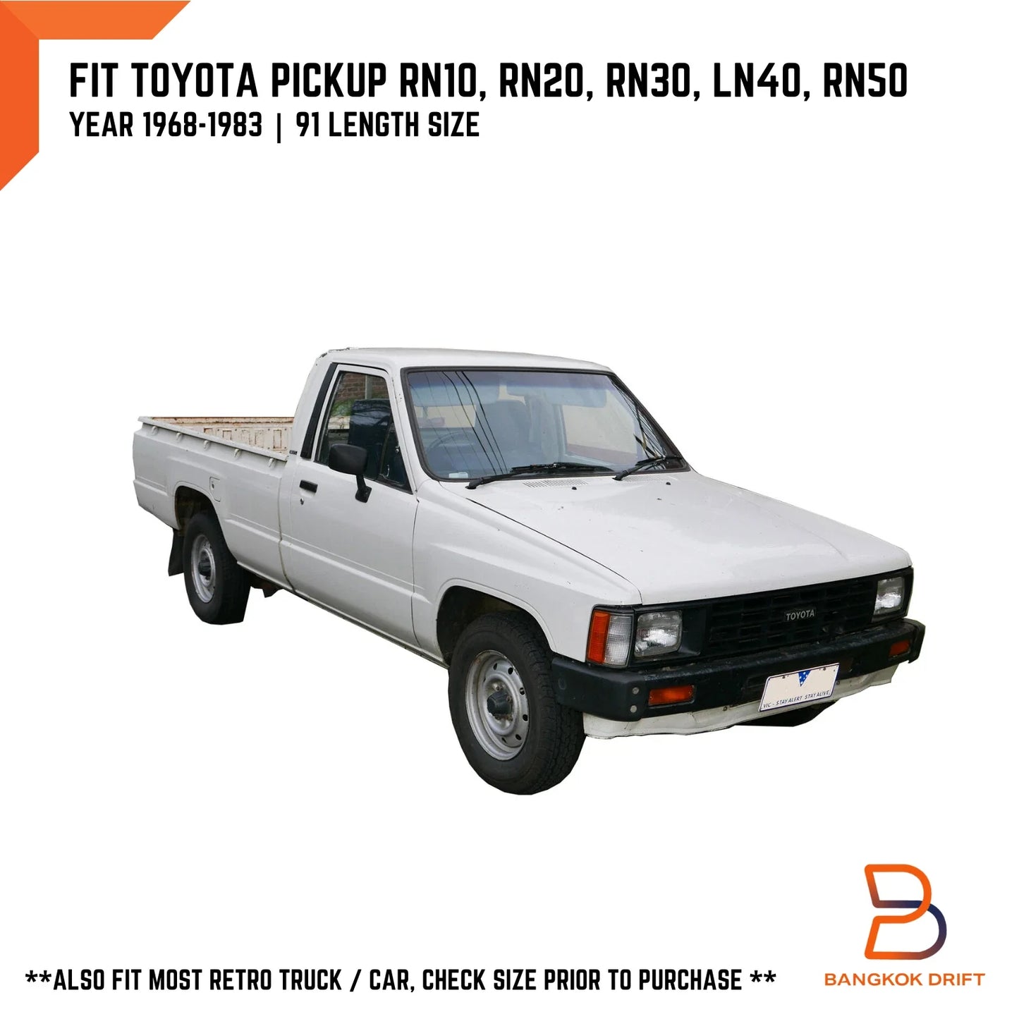 Glass Run Door Channel Rubber Seal for Toyota Hilux Ute (68-83)