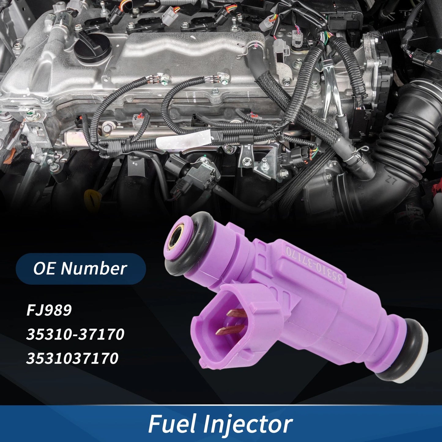 Fuel Injector No.FJ989/35310-37170 for Hyundai Accent 1.6L L4 (2010)