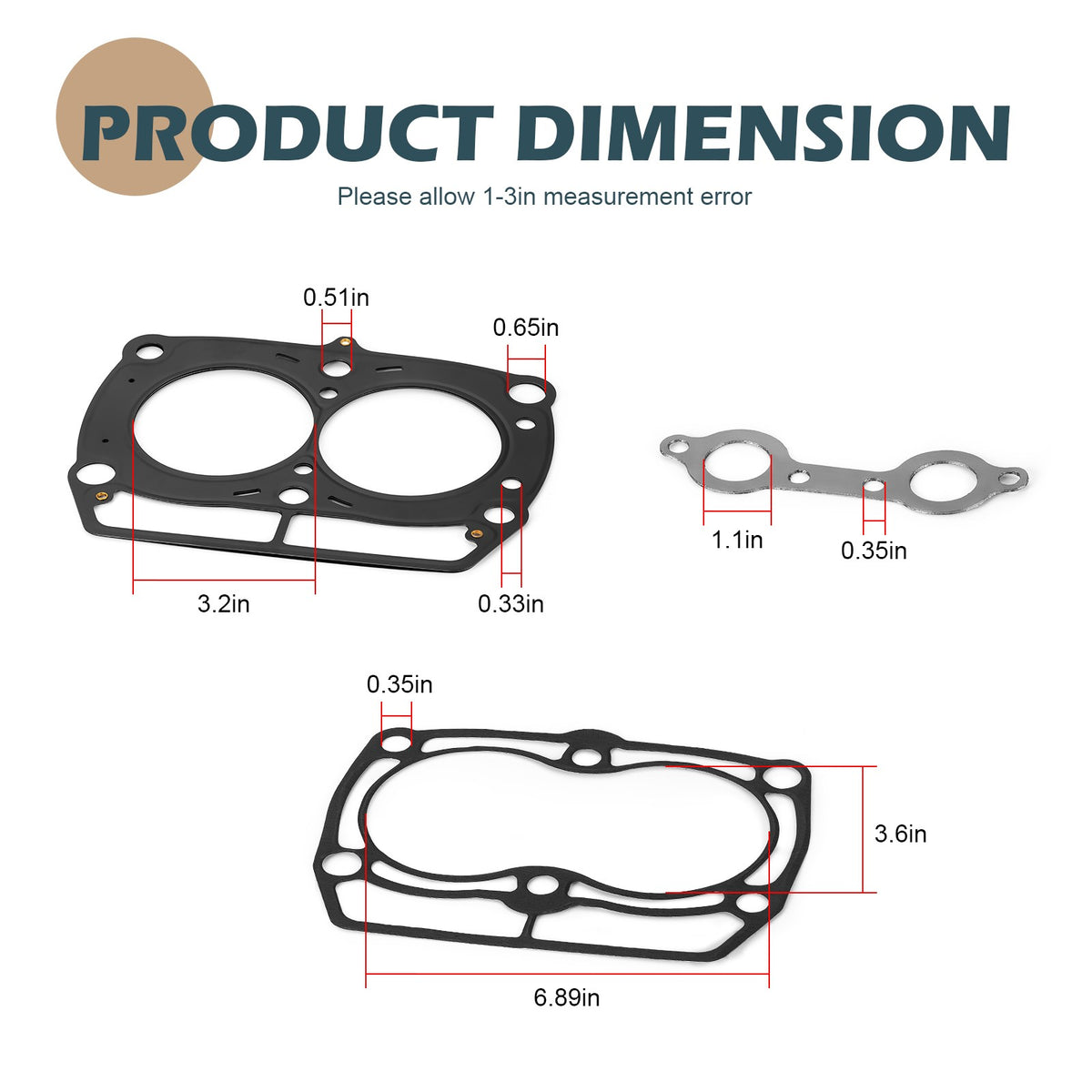 Engine Top End Gasket Set for Polaris Ranger 700 800 XP/Crew (2005–2010)
