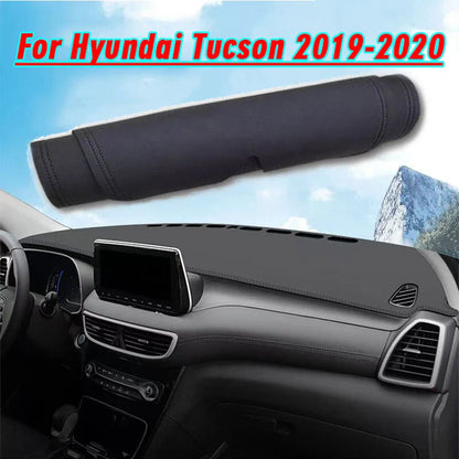 Car Leather Dashboard Dash Cover Protector Mat for Hyundai Tucson (2019–2020)