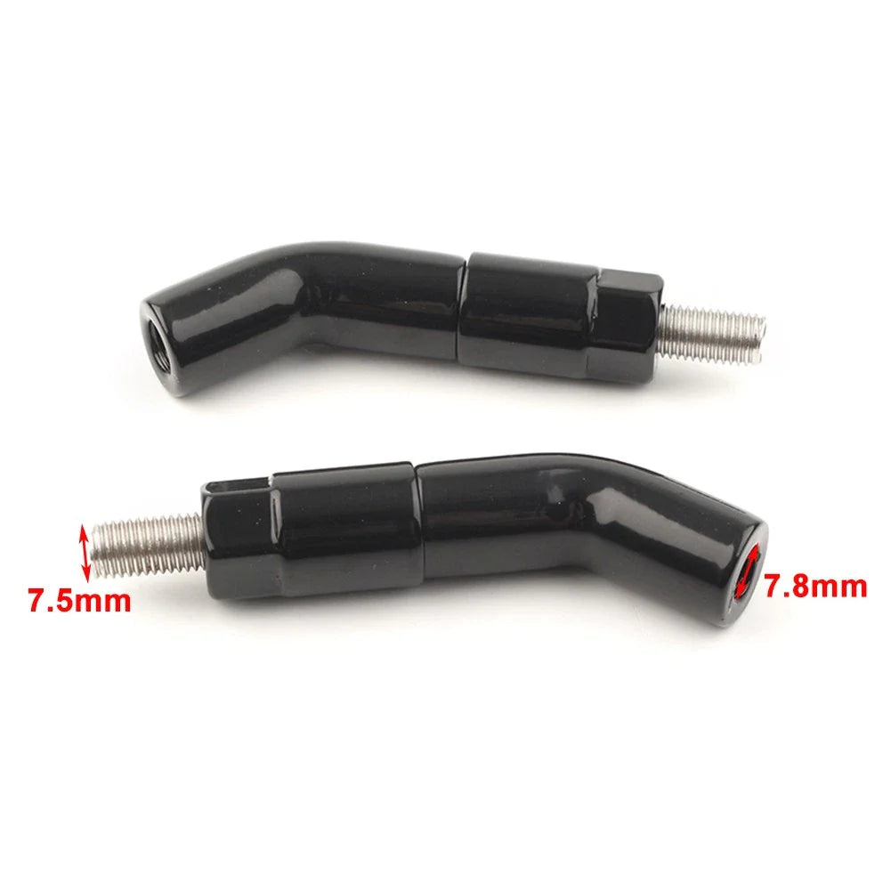 Mirror Stem Extenders for Harley Davidson Iron 1200 XL1200NS (2018-2019) Black