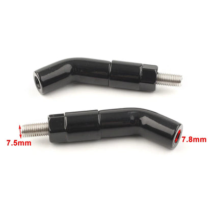 Mirror Stem Extenders for Harley Davidson Iron 1200 XL1200NS (2018-2019) Black
