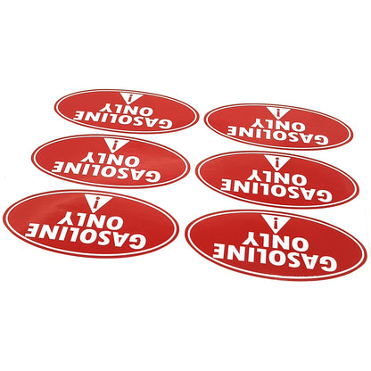Set of 6 Fuel Only Window Decals for Car Truck