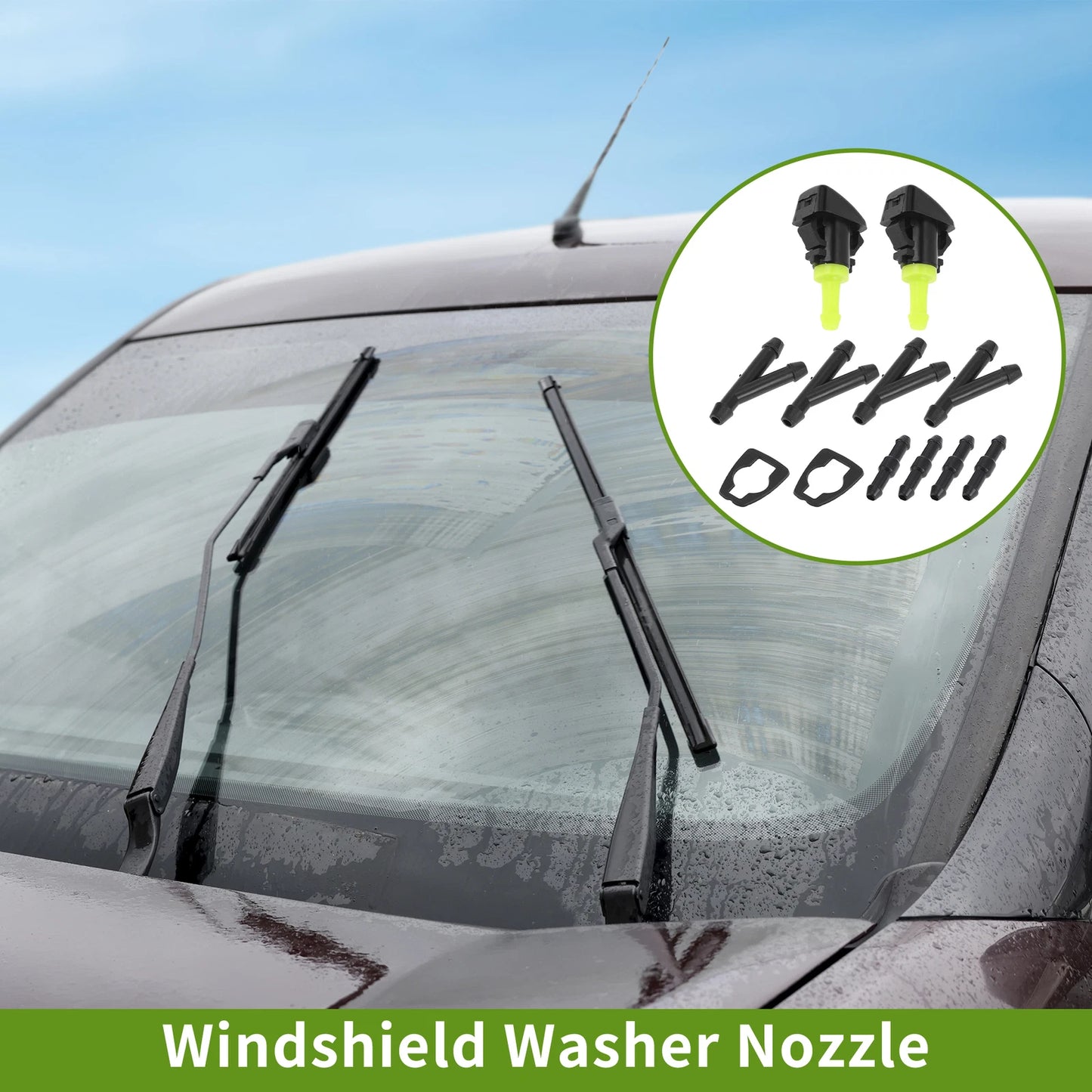 Windshield Washer Nozzle with Hose Connector for Chrysler (No. 4805742AB)