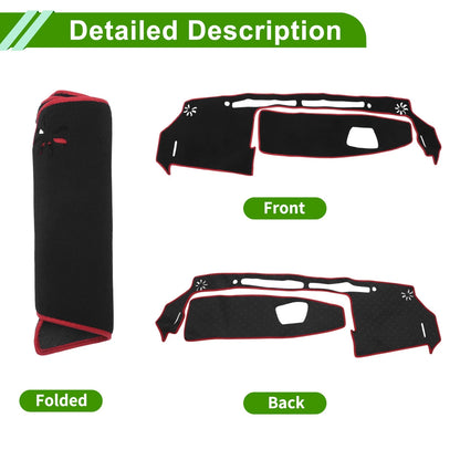 Dashboard Cover for Suzuki WagonR MH35S/MH55S (2013–2022) Black Red Anti-Slip