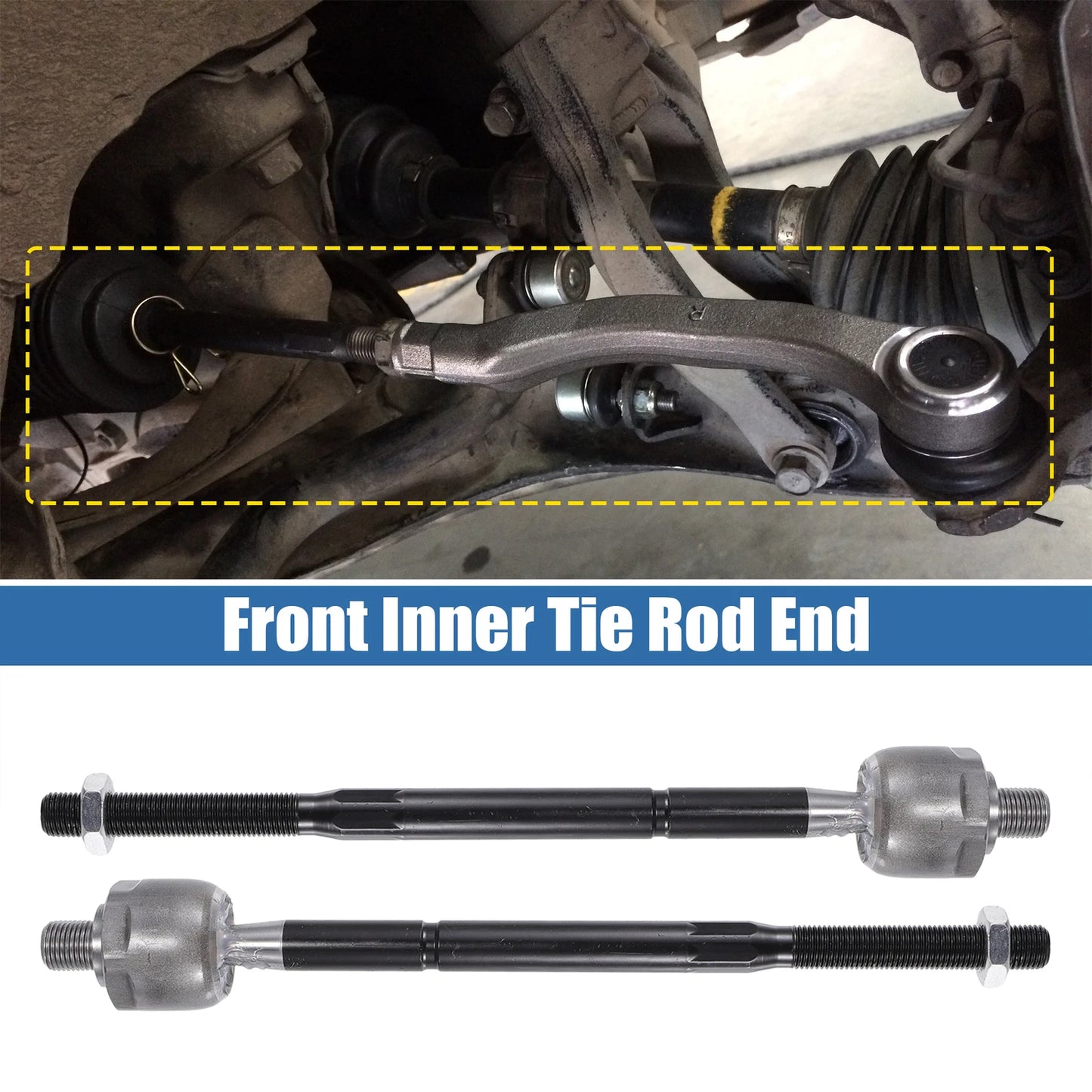 2pcs Front Inner Tie Rod End Link for Ford Explorer, Lincoln MKT