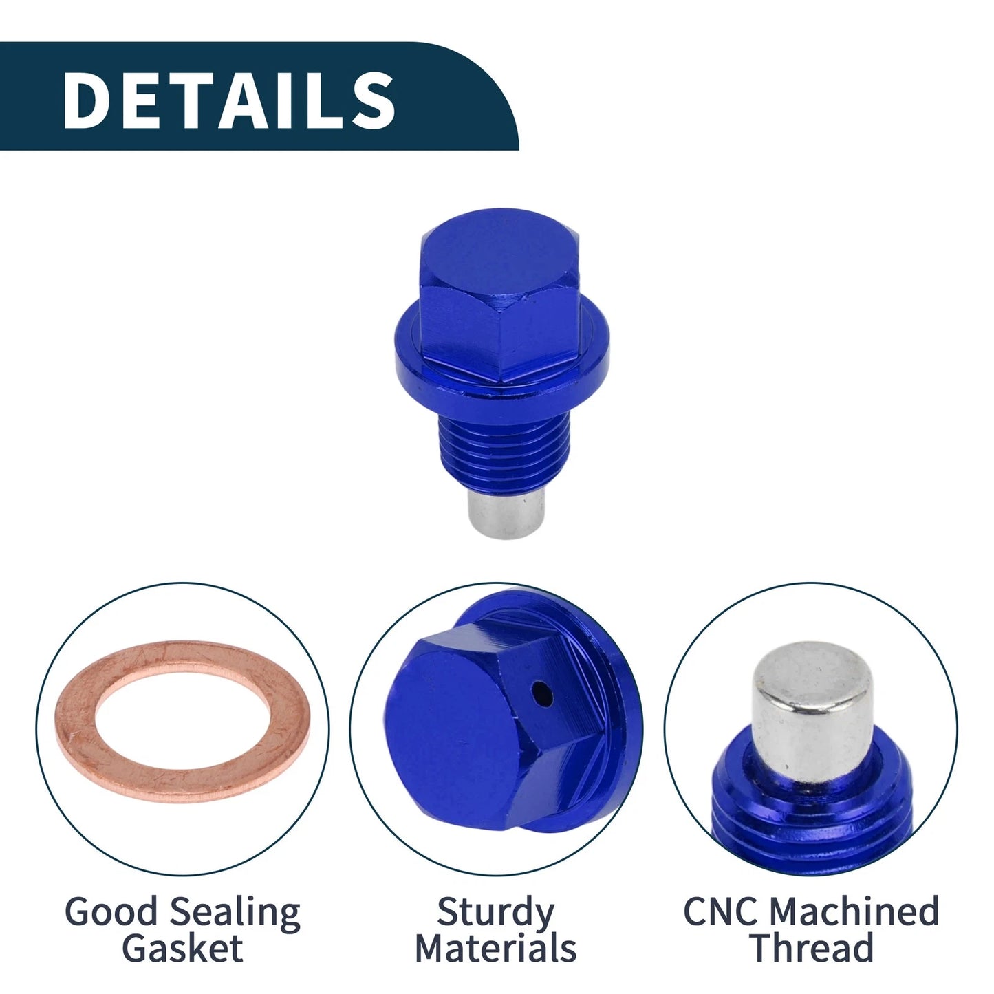 Oil Drain Plug   M12*1.5, Thread Repair, Blue