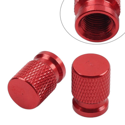 Set of 4 Yellow Tire Valve Stem Dust Caps for Universal Fit