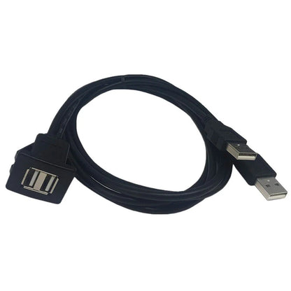 USB 2.0 Dual Male to Female Extension Cable for M Car Dashboard
