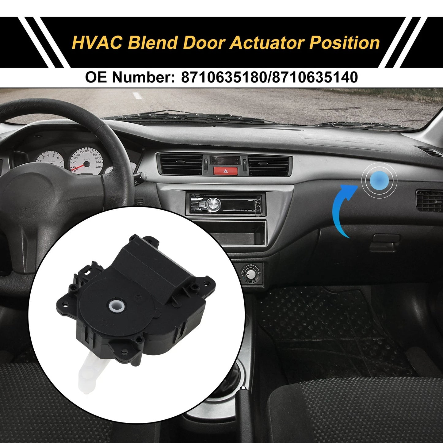 HVAC Heater Blend Door Actuator for Toyota 4Runner (2003–2009) No. 8710635180