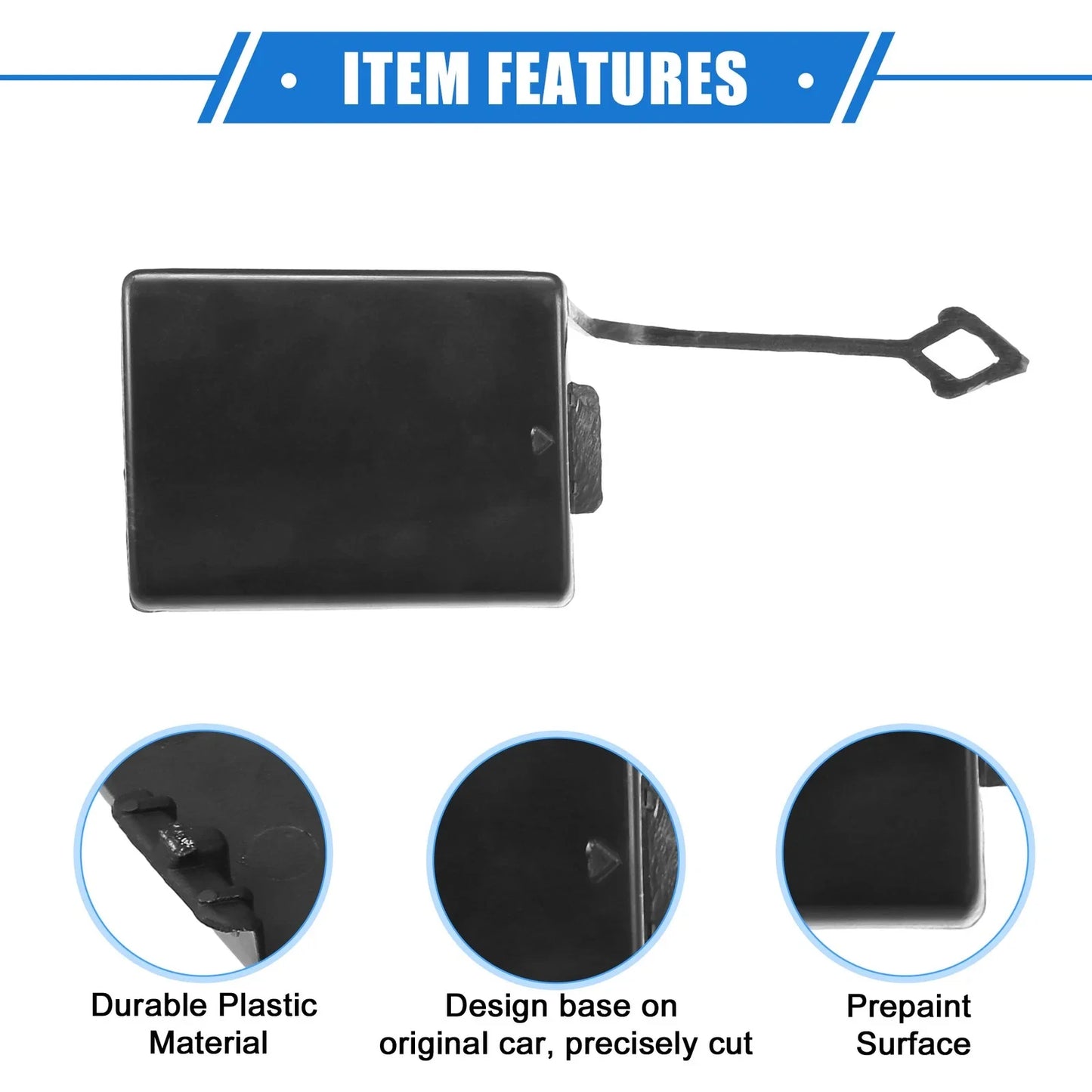 Front Bumper Tow Hook Eye Hole Cover for Mercedes-Benz E 500 (2003-2009)