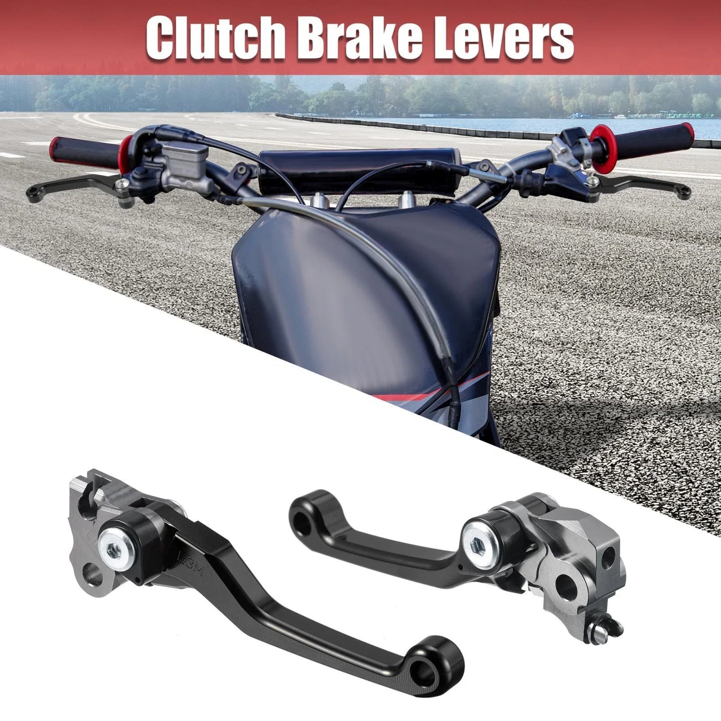 Motorcycle Brake Clutch Levers 2 x for Honda CRF250R CRF450R (2007-2020) Black