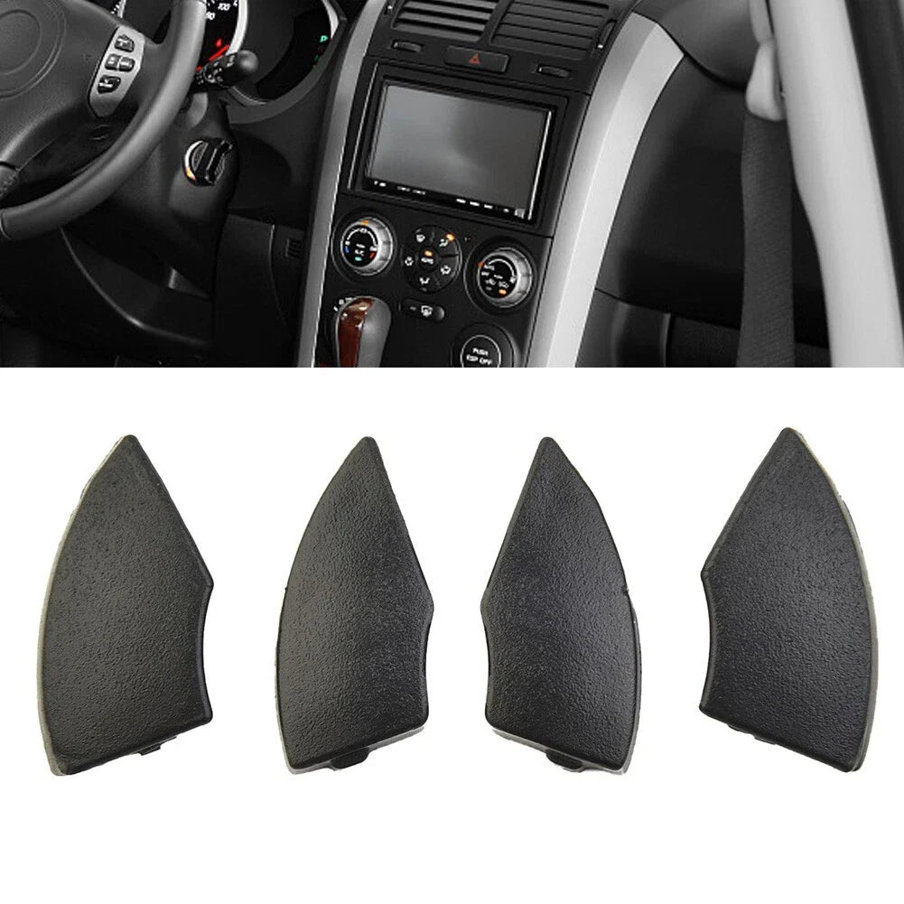 4x Radio Cd Button Trim Mould-Cover Decor Removal Black for For500