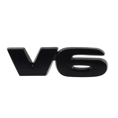 V6 Logo Metal Emblem Badge for Universal Fit Vehicles (3D)