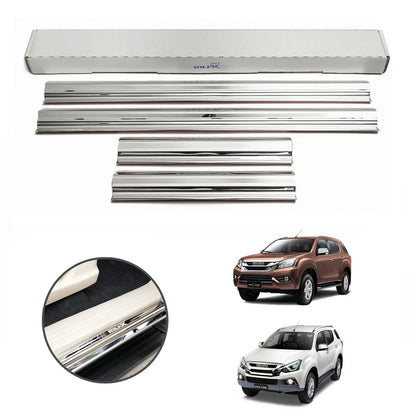 4x Stainless Steel Kick Plates for Isuzu MU-X SUV (2012-2020)