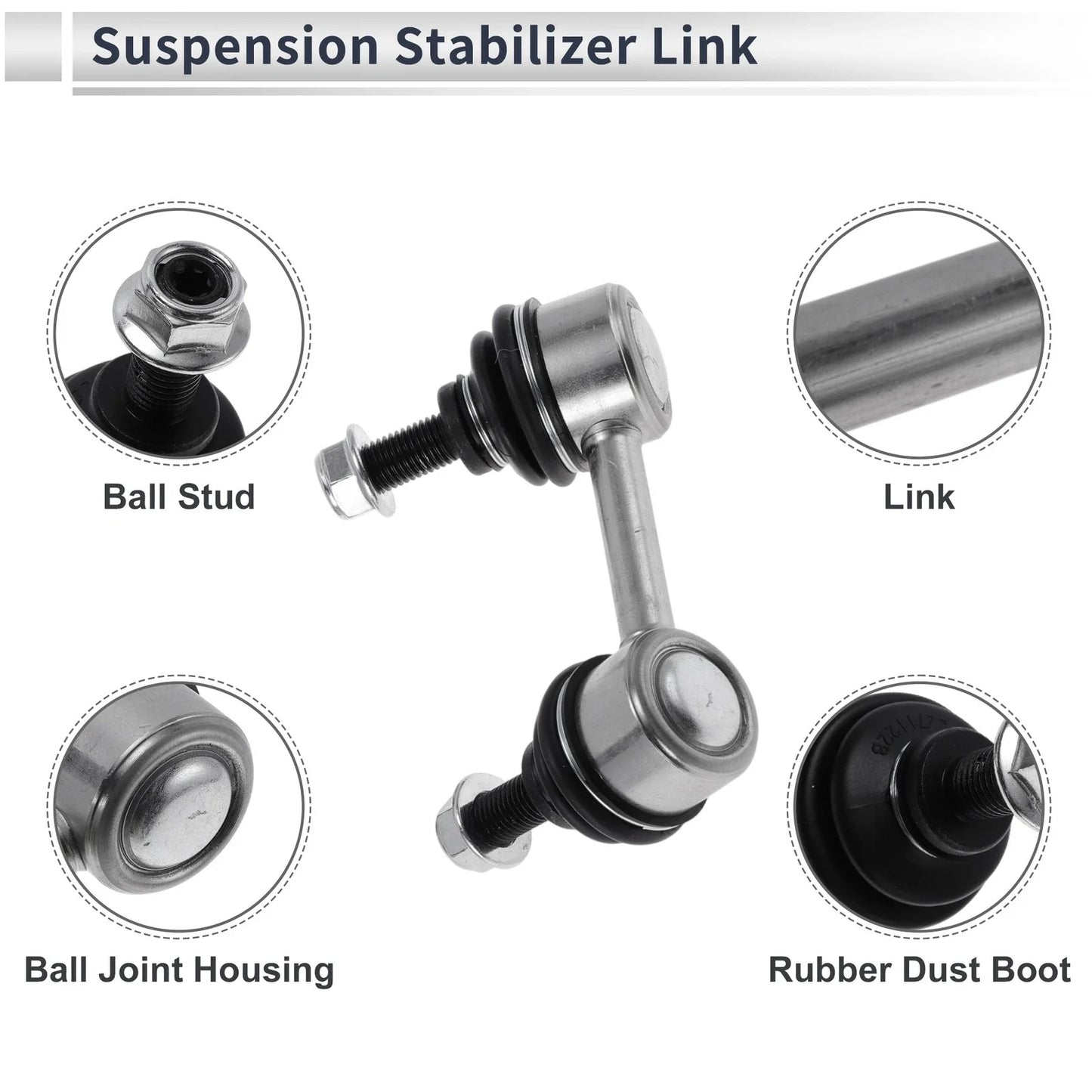 Front Stabilizer Bar Links for Acura CL (2001-2003) - 2 x Bushing Included