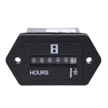 Gauge Hour Meter Black Mechanical Accessories for Engine Replacement