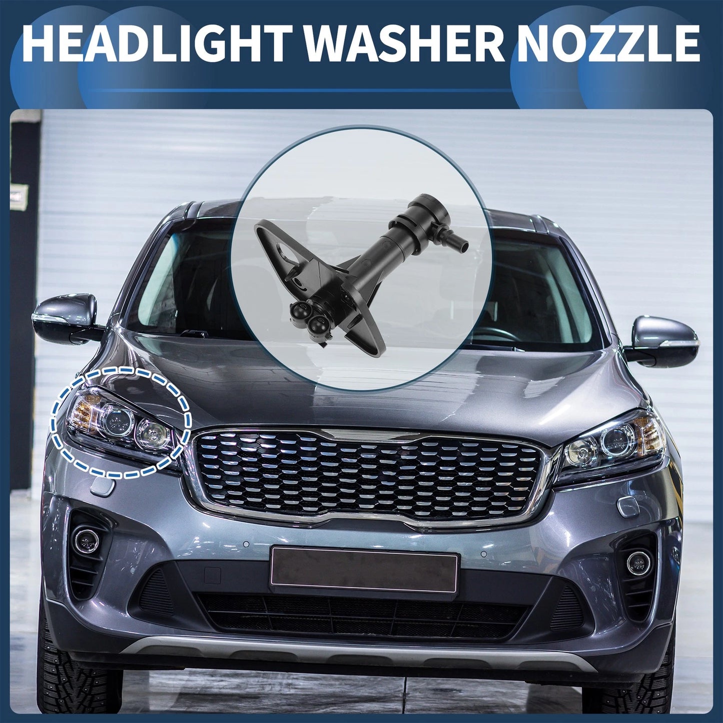 Front Passenger Headlight Washer Nozzle for Audi Q7 (2015–2019) No. 4M0955102A