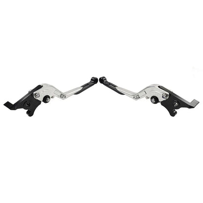 CNC Silver Extendable Brake Clutch Levers for Kawasaki ZX10R/RR/KRT/SE (16-20)
