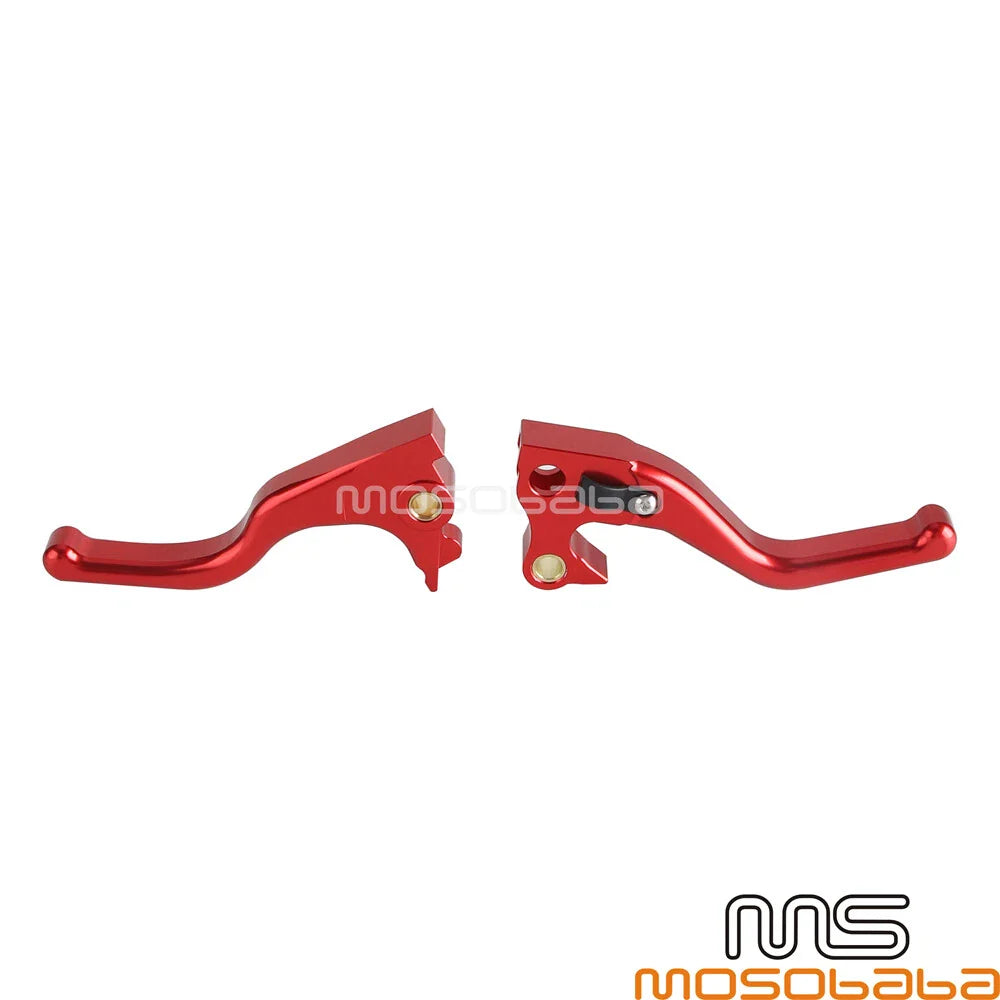3 Finger 5.3'' Handle Grips Brake Clutch Levers Red for Harley Sportster (2010-2023)